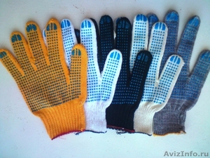 Рабочие, трикотажные х/б перчатки с ПВХ покрытием (точка, волна, протектор) - Изображение #1, Объявление #327291
